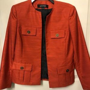 Kasper Pumpkin & Black Blazer